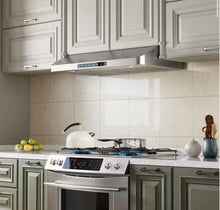Vikio 30 in. 900CFM Ducted Under Cabinet Range Hood in Stainless Steel with 3-Way Venting Removable LEDS and Gesture Control!! NEW IN BOX!!