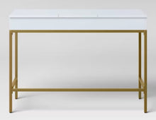 Loring Wood Writing Desk with Drawers and Charging Station, White! (NEW IN BOX)