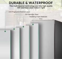 Hoore 15 in. 130 Cans 3.53 cu. ft. Built-in/Freestanding Outdoor Refrigerator in Stainless Steel with Interior Light! (NEW)