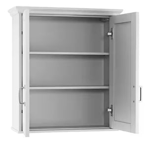Home Decorators Collection Ashburn 24 in. W x 8 in. D x 27 in. H Bathroom Storage Wall Cabinet in White!! NEW IN BOX!!