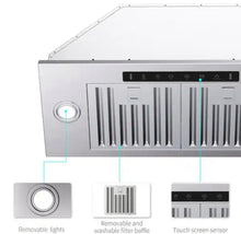 Vikio 28 in. 900CFM Convertible Ducted to Ductless Insert Range Hood in Stainless Steel with LED and Gesture Control! (NEW IN BOX)