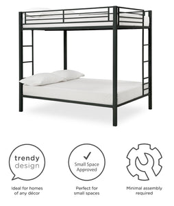 DHP Sidney Full over Full Metal Bunk Bed, Black!! NEW IN BOX!!