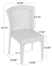 Grey Rattan Outdoor Dining Chair Set of 2 Patio Dining Chair Outdoor Heavy-Duty Frame Rattan Chair with Curved Backrest! (NEW IN BOX)