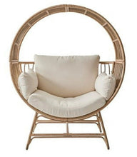 Better Homes & Gardens Bellamy Round Wicker Outdoor Egg Chair, Beige!! NEW AND ASSEMBLED!!