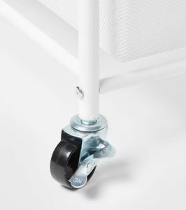 Brightroom Steel File Utility Cart White, Rolling Storage with Casters, Under Desk Organizer, Powder-Coated Steel!! NEW IN BOX!!
