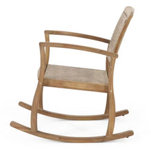 Welby Outdoor Acacia Wood/Wicker Rocking Chair, Set of 2, Light Brown - Christopher Knight Home: Weather-Resistant, Rustic Patio Furniture! (NEW IN BOX)
