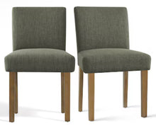 Maison Boucle Set of 4 Moss Green Upholstered Dining Chairs with Wood Legs and Padded Seat for Kitchen Dining Room - WE DO NOT SHIP!!