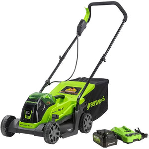 Greenworks 24V 13" Brushless Lawn Mower, 4Ah USB Battery and Charger Included, 2534402! (NEW IN BOX)