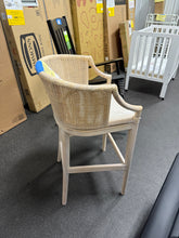 SAFAVIEH Brando Round Rattan Back Seat Bar Stool, Natural White Wash!! BRAND NEW!!