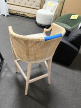 SAFAVIEH Brando Round Rattan Back Seat Bar Stool, Natural White Wash!! BRAND NEW!!