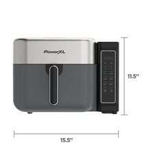 PowerXL™ 8 Quart AIRMAX™ Air Fryer Oven with 6 Pre-Sets, Two Tier Compact Design! New in box