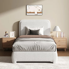 Ebern Bensu Boucle Upholstered Platform Bed, Twin -WE DO NOT SHIP!!