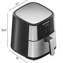 Chefman 6 Qt. Air Fryer 4 Functions w/ Touch Controls, HI-FRY Button, Stainless Steel! New out of box