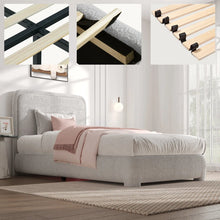 Ebern Bensu Boucle Upholstered Platform Bed, Twin -WE DO NOT SHIP!!