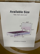 Ebern Bensu Boucle Upholstered Platform Bed, Twin -WE DO NOT SHIP!!