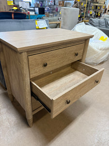 My Texas House Monroe 3 Drawer Nightstand with USB, Brushed Oak Finish!! NEW & ASSEMBLED - SMALL SCRATCHES FROM SHIPPING)