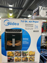 Midea HeatXpress Air Fryer, 7.8 Qt, See-Thru Window, 8-In-1 Oven, Digital Controls, Black