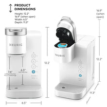 Keurig K-Express Essentials Plus, Iced and Hot Single-Serve K-Cup Pod Coffee Maker, white !! LIGHTLY USED, TESTED WORKS GREAT!!