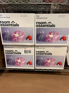 Inflatable Novelty Dorm Chair, Pink - Room Essentials! (NEW IN BOX)