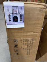 NO FIRE BOX! - 76”W Mantel, Wooden Freestanding for TVs up to 90"! (NEW IN BOX - MISSING FIREPLACE/BOX)