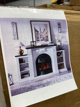 NO FIRE BOX! - 76”W Mantel, Wooden Freestanding for TVs up to 90"! (NEW IN BOX - MISSING FIREPLACE/BOX)