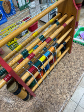 Vintage Adirondack Wooden Croquet Set with Storage Stand - 6-Player Lawn Game! (USED - WORKS PERFECTLY)