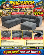 Thomasville Tisdale Fabric Sectional with Storage Ottoman! (BRAND NEW )