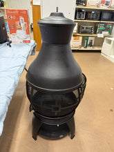 HeatMaxx 45 in. Outdoor Fireplace Wooden Black Fire Pit, Chimenea