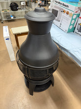 HeatMaxx 45 in. Outdoor Fireplace Wooden Black Fire Pit, Chimenea