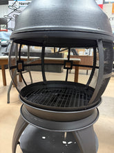 HeatMaxx 45 in. Outdoor Fireplace Wooden Black Fire Pit, Chimenea