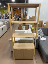 72.25" Scandi Bookcase with Three Shelves And Cabinet Storage Natural - Room Essentials - WE DO NOT SHIP!!