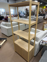 72.25" Scandi Bookcase with Three Shelves And Cabinet Storage Natural - Room Essentials - WE DO NOT SHIP!!