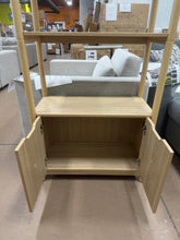 72.25" Scandi Bookcase with Three Shelves And Cabinet Storage Natural - Room Essentials - WE DO NOT SHIP!!