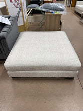 Liny Square Ottoman, 45 Inch Microfiber, Solid Wood! (NEW)