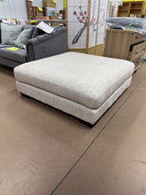 Liny Square Ottoman, 45 Inch Microfiber, Solid Wood! (NEW)