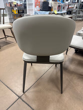 Leather Dining Chairs Set of 2 Upholstered Kitchen Chair with Curved Back & Sturdy Metal Base, Mid Century Modern Chair for Dining Table Kitchen Restaurant (Light Grey-2)- WE DO NOT SHIP!!