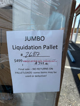 Jumbo Liquidation Pallet number 2687!

Over 7 ft tall!

General merchandise

Discounts cannot be combined.