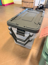 Sterilite 160 Qt. Wheeled Storage Box Plastic, Gray, SET OF 2 !! NEW OUT OF BOX!!