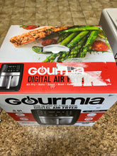 Gourmia 8 Qt Digital Air Fryer with FryForce 360 and Guided Cooking, Black/Stainless Steel (new in box)