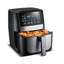 Gourmia 8 Qt Digital Air Fryer with FryForce 360 and Guided Cooking, Black/Stainless Steel (new in box)
