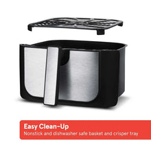 Gourmia 8 Qt Digital Air Fryer with FryForce 360 and Guided Cooking, Black/Stainless Steel (new in box)