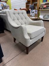 Elle Beige Arm Chair Button Tufted Accent Chair