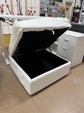 White Slip Cover Storage Ottoman! (NEW)