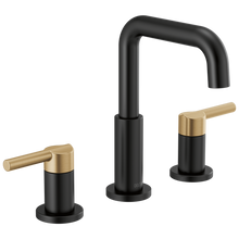 Two Handle Widespread Bathroom Faucet in Matte Black / Champagne Bronze