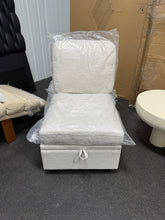 Storage Armless Accent Chair! (NEW - WHITE)
