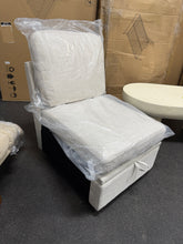 Storage Armless Accent Chair! (NEW - WHITE)