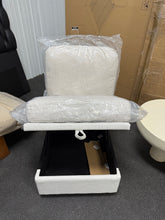 Storage Armless Accent Chair! (NEW - WHITE)