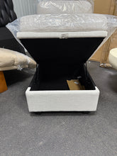 Storage Armless Accent Chair! (NEW - WHITE)