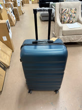 30.3 in. Inky Blue ABS Hardside Luggage Spinner Suitcase with 360° Dual Wheels, 3 Step Telescoping Handle, Soft Grip