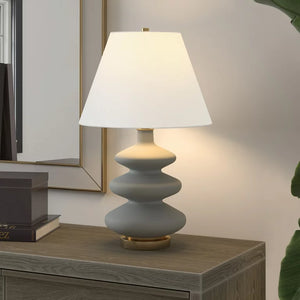 Evelyn&Zoe Contemporary Metal Triple Gourd Table Lamp**New in box**